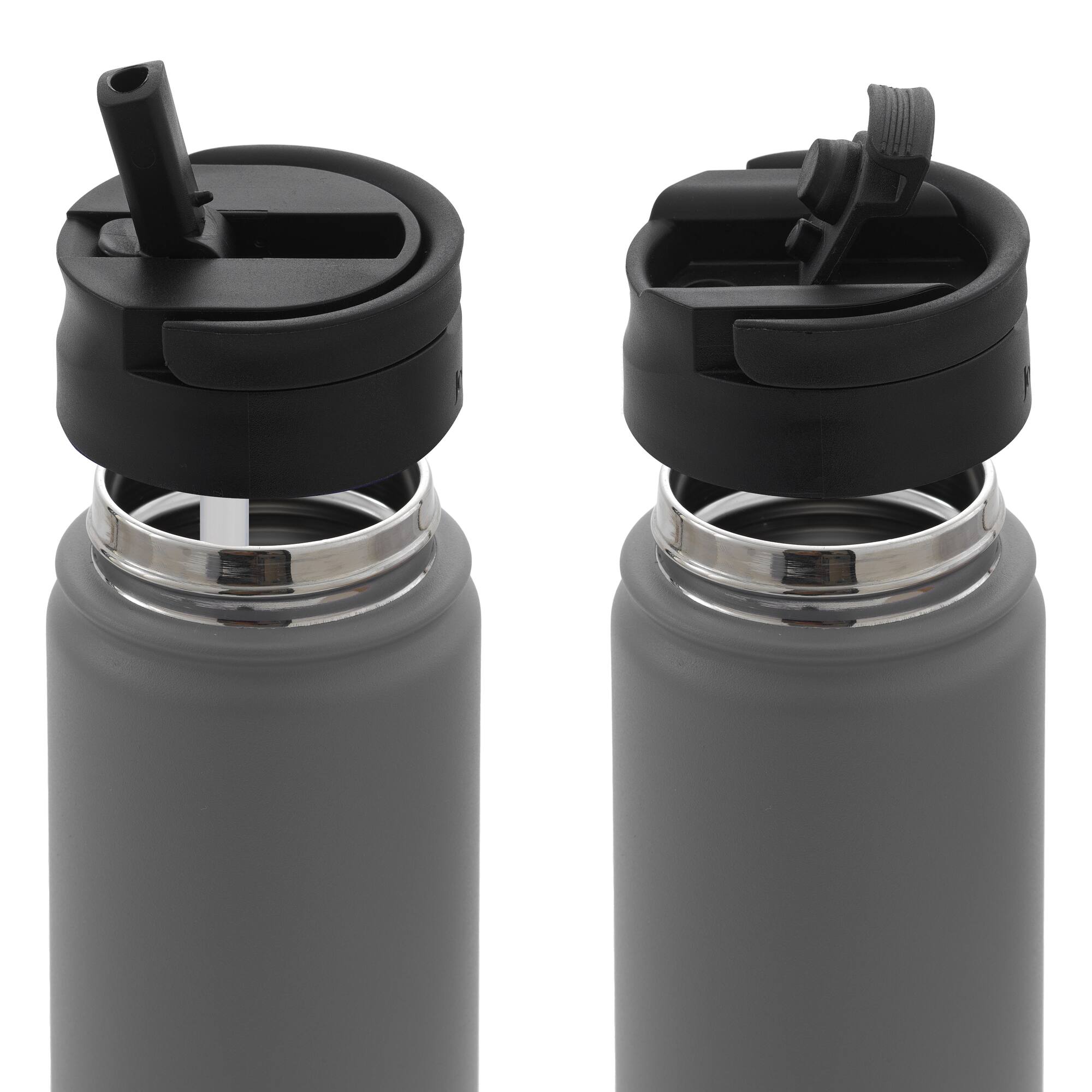 JoyJolt® 22oz. Triple Insulated Water Bottle with Flip Lid & Sport Straw Lid